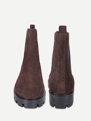 Off The Hook Brown Nova Suede Chunky Sole Chelsea Boots - Image 4 of 6