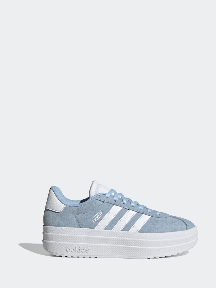 adidas Light Blue Junior VL Court Bold Trainers - Image 1 of 9