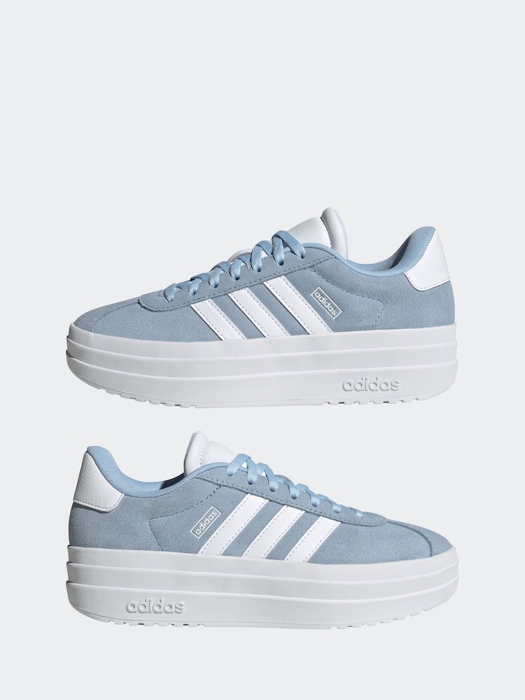 adidas Light Blue Junior VL Court Bold Trainers - Image 13 of 17