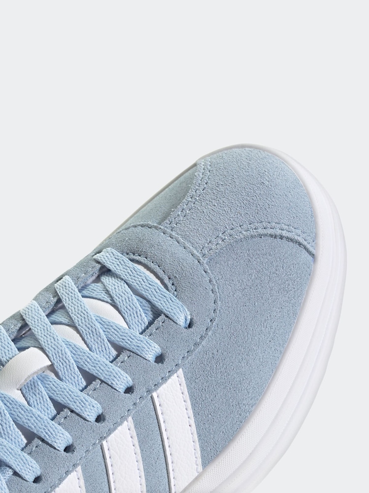 Lichtblauw - adidas Junior VL Court Bold Trainers - Image 8 of 9