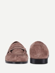 Brun - Off The Hook Sienna Loafers i äkta läder med ruched detalj - Bild 4 av 6