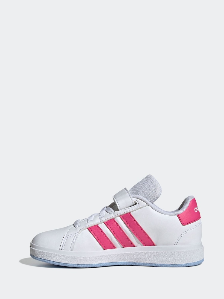 Off White - נעלי ספורט דגם Grand Court 2.0 של Adidas - Image 3 of 10