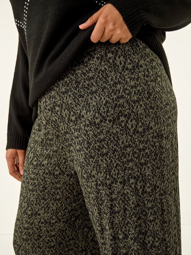 Roman Green Curve Paisley Wide Leg Culottes - Image 5 of 5 Roman Green Curve Paisley Wide Leg Culottes - Image 5 of 5