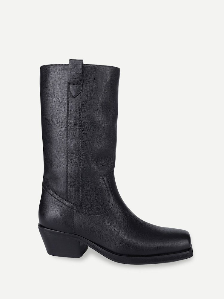 Off The Hook Ritchie Suede Leather Western Mid Calf Boots - Billede 1 af 6