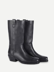 Off The Hook Ritchie Suede Leather Western Mid Calf Boots - Billede 2 af 6