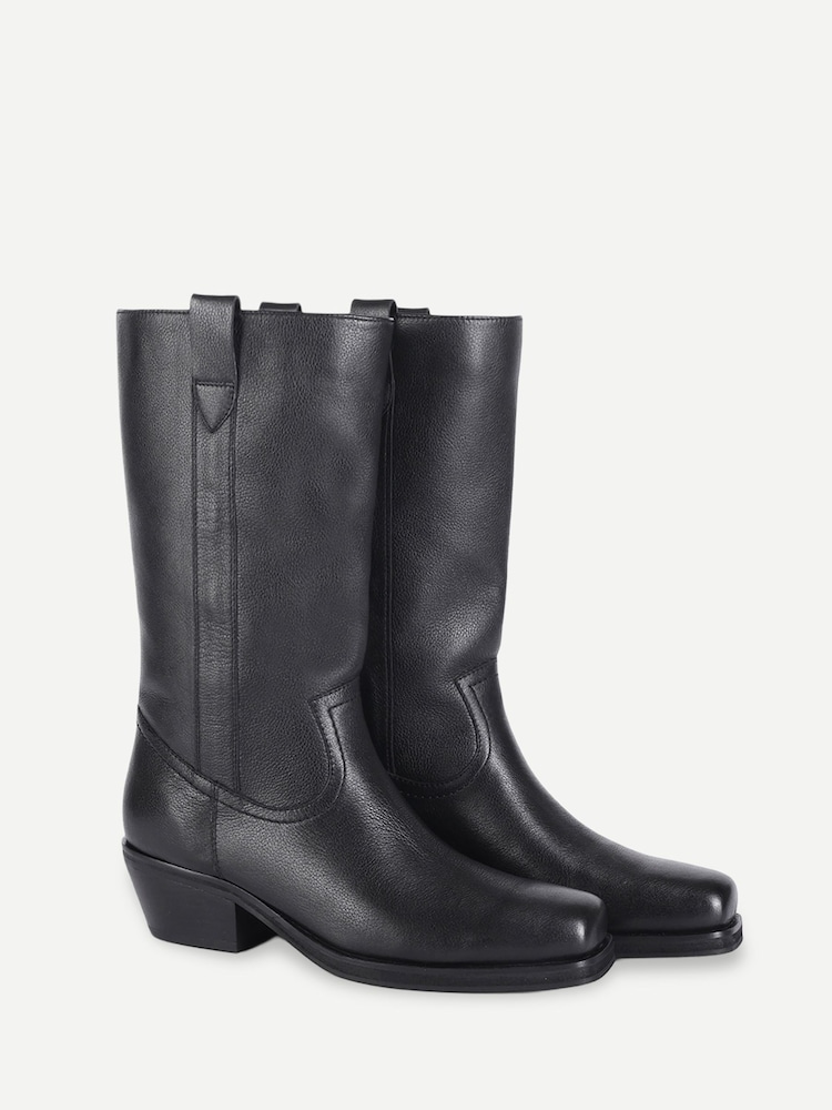 Off The Hook Ritchie Suede Leather Western Mid Calf Boots - Billede 2 af 6