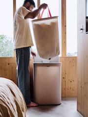 Joseph Joseph Pale Mushroom Tota 2 One 60L Easy-empty Laundry Basket - Image 4 of 5