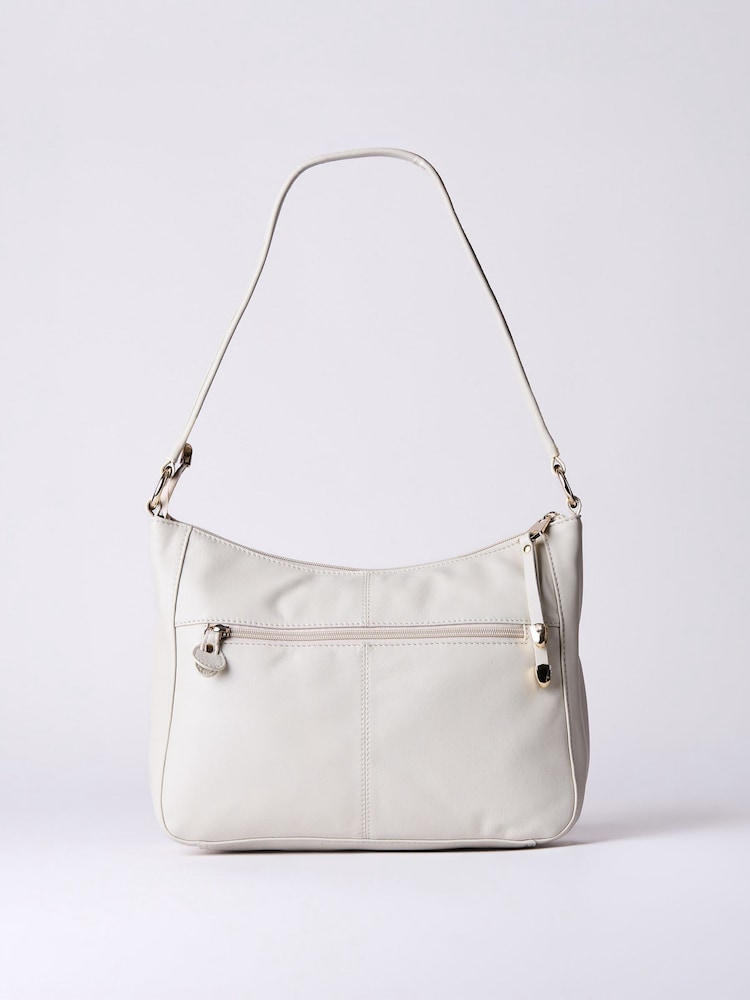 Lakeland Leather White Cartmel Shoulder Bag - Image 2 of 5 Lakeland Leather White Cartmel Shoulder Bag - Image 2 of 5