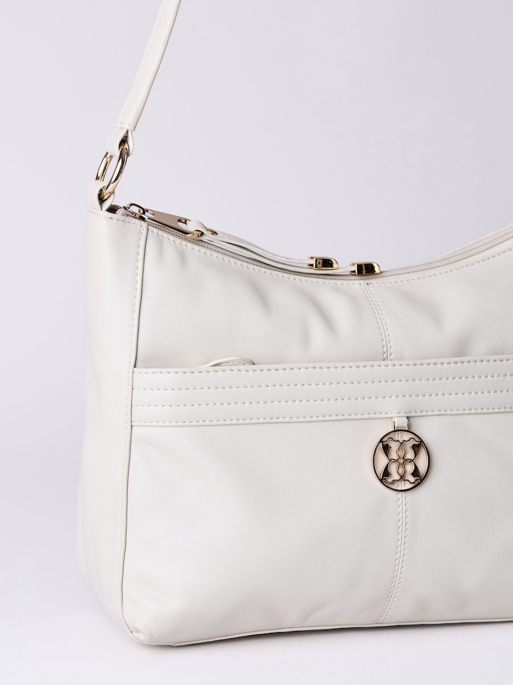 Lakeland Leather White Cartmel Shoulder Bag - Image 5 of 5 Lakeland Leather White Cartmel Shoulder Bag - Image 5 of 5