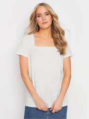 Cream - Top din croșetat Long Tall Sally 100% cu gât pătrat - Imaginea 1 din 6