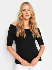 Long Tall Sally Black Bardot Top - Image 1 of 5