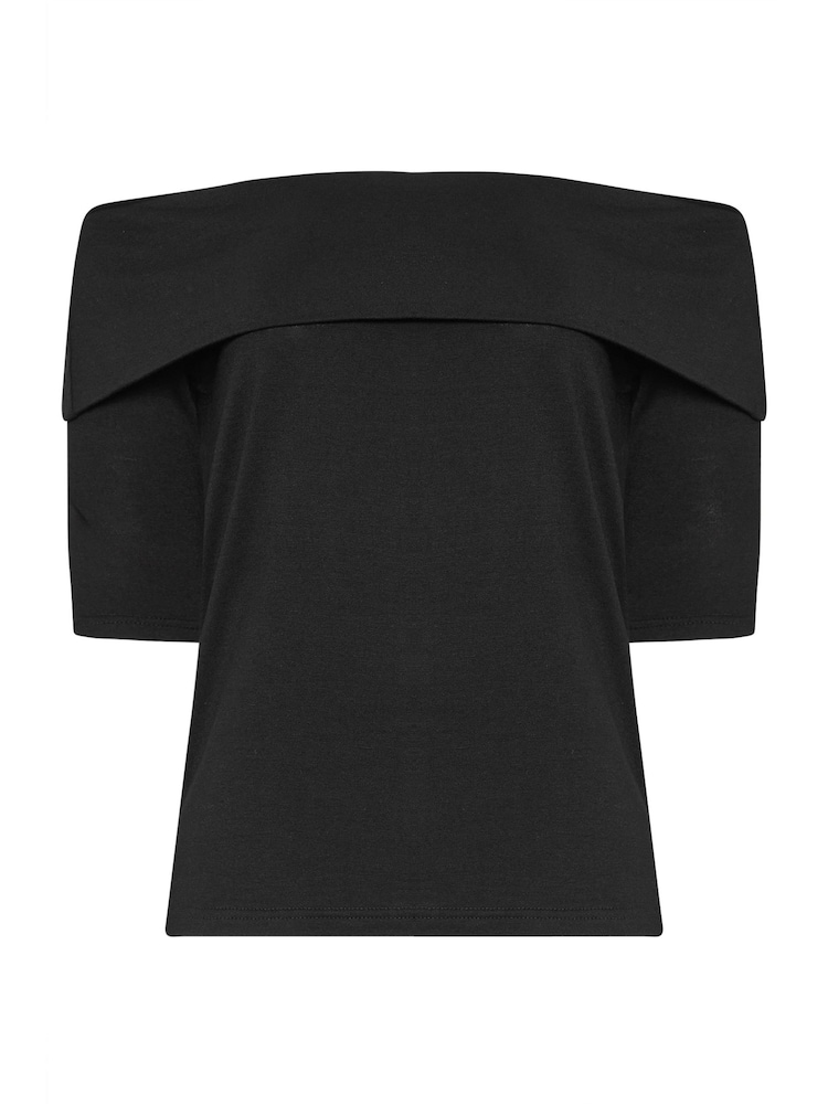Long Tall Sally Black Bardot Top - Image 5 of 5 Long Tall Sally Black Bardot Top - Image 5 of 5