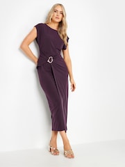 Rot - Long Tall Sally – Midaxi-Kleid mit Drapierung und Schnallen-Detail - Bild 1 von 5
