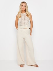 PixieGirl Petite Cream Tape Yarn Vest Top - Image 3 of 6