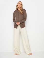 Long Tall Sally Brown Crew Neck Cardigan - Image 2 of 5