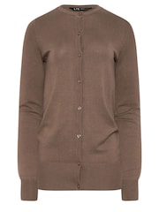 Long Tall Sally Brown Crew Neck Cardigan - Image 5 of 5