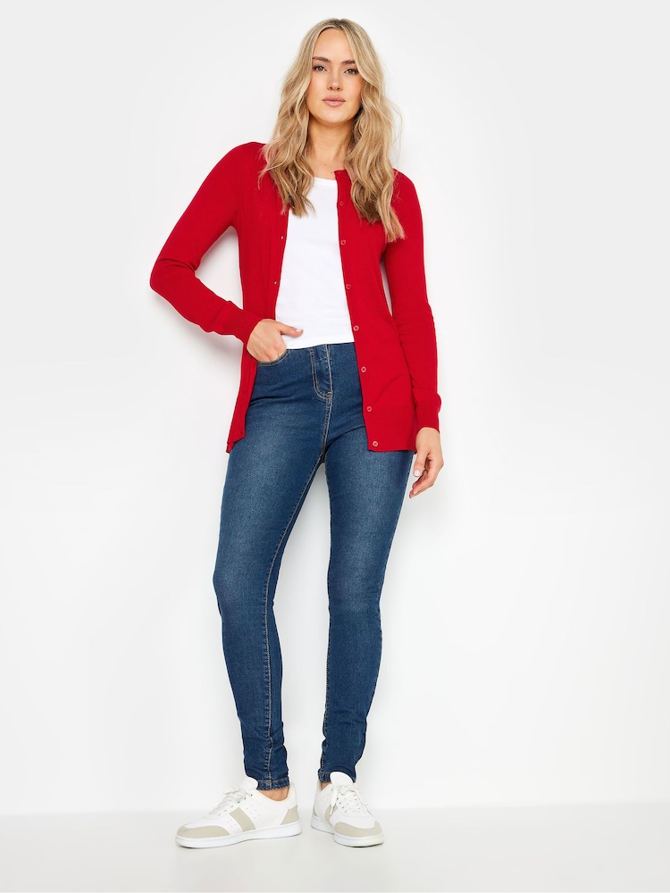 Rouge - Cardigan Long Tall Sally à col ras de cou - Image 4 of 5