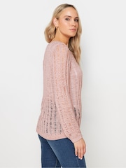 Long Tall Sally Pink Blush Tape Yarn Jumper - Image 3 of 5