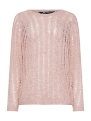 Long Tall Sally Pink Blush Tape Yarn Jumper - Image 5 of 5