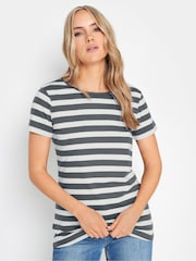Long Tall Sally 100% Cotton Stripe T-Shirt 2 Pack - Imagen 3 de 8