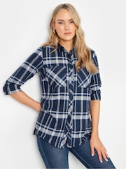 Long Tall Sally Blue Check 100% Cotton Shirt - Image 2 of 6