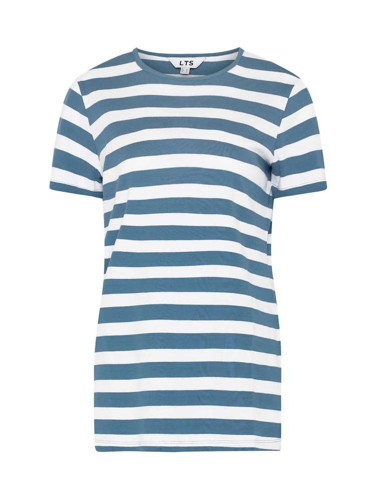 Long Tall Sally Blue 100% Cotton Charcoal Striped Top - Image 6 of 6 Long Tall Sally Blue 100% Cotton Charcoal Striped Top - Image 6 of 6