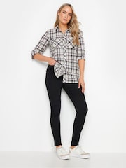 Long Tall Sally White Check 100% Cotton Shirt - Image 3 of 6
