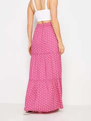 Long Tall Sally Pink Printed Tiered Maxi Skirt - Image 3 of 5