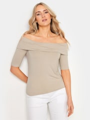 Long Tall Sally Natural Bardot Top - Image 1 of 5