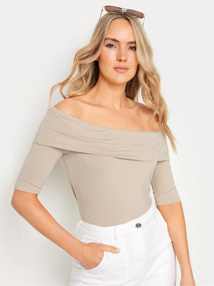 Long Tall Sally Natural Bardot Top - Image 4 of 5