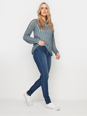 Long Tall Sally Grey Blush Tape Yarn Jumper - Image 2 of 5