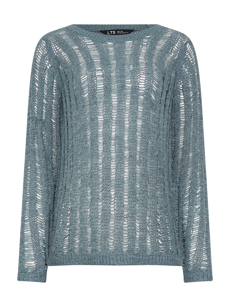 Long Tall Sally Grey Blush Tape Yarn Jumper - Image 5 of 5