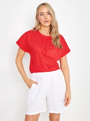 Long Tall Sally White Crinkle Shorts - Image 1 of 5
