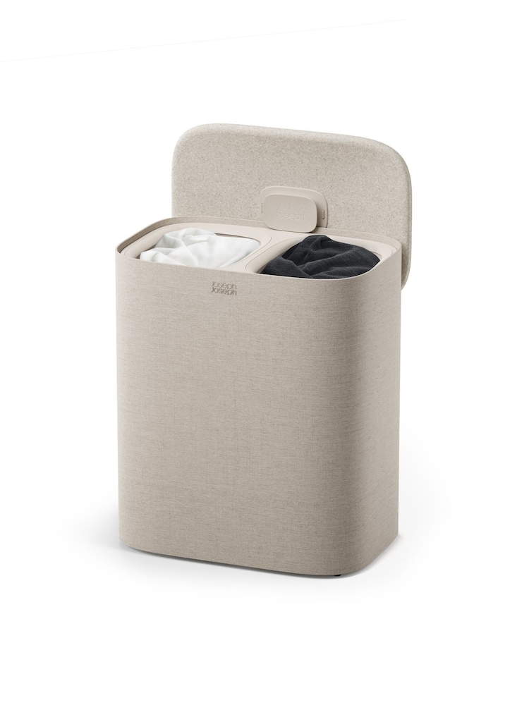 Joseph Joseph Pale Mushroom Tota 2 Twin 90L Easy-empty Laundry Basket - Image 5 of 5 Joseph Joseph Pale Mushroom Tota 2 Twin 90L Easy-empty Laundry Basket - Image 5 of 5