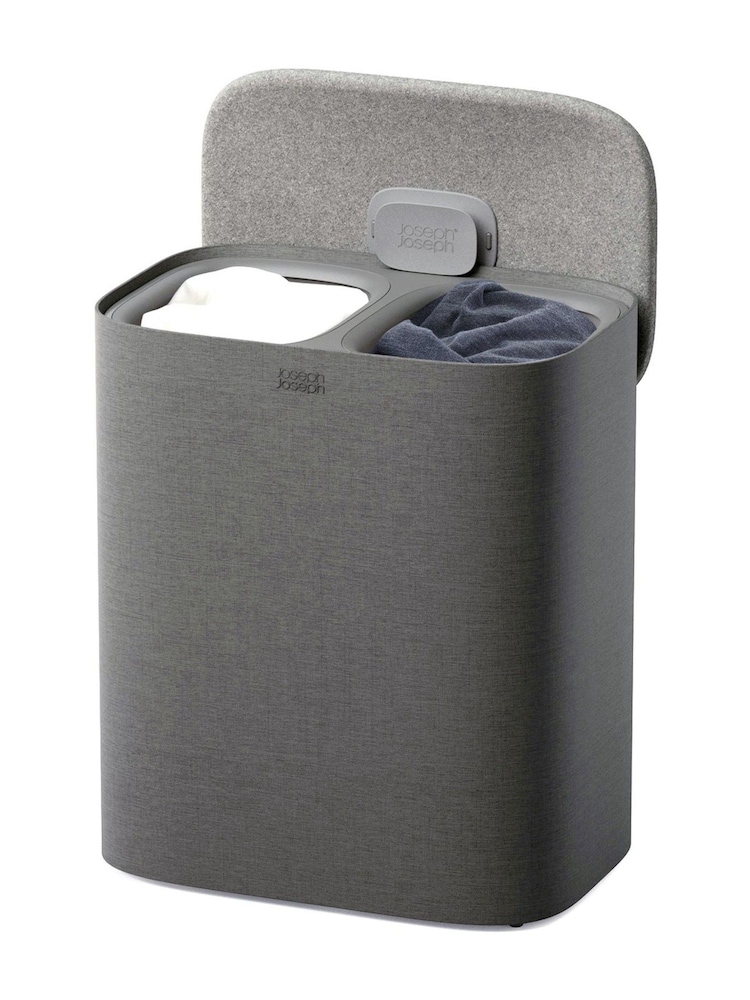 Joseph Joseph Forest Grey Tota 2 Twin 90L Easy-empty Laundry Basket - Image 5 of 5 Joseph Joseph Forest Grey Tota 2 Twin 90L Easy-empty Laundry Basket - Image 5 of 5