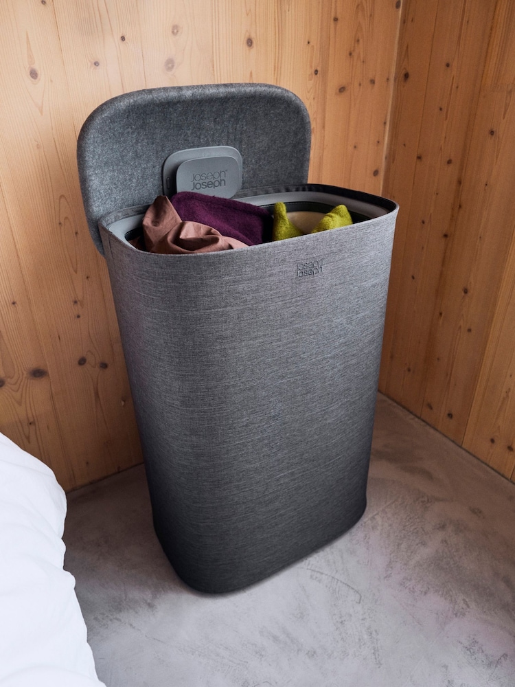 Joseph Joseph Forest Grey Tota 2 One 60L Easy-empty Laundry Basket - Image 2 of 5 Joseph Joseph Forest Grey Tota 2 One 60L Easy-empty Laundry Basket - Image 2 of 5