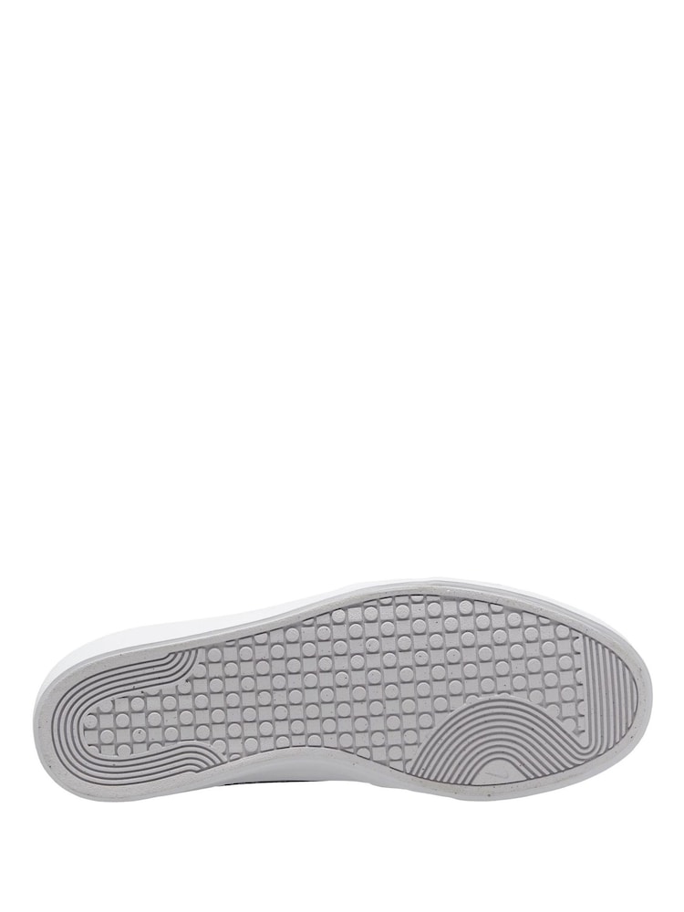 Nike White/Blue Court Shot Trainers - Image 4 of 4