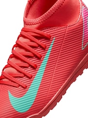Nike Orange Kids Mercurial Superfly Club Turf Football Boots - Image 8 of 10