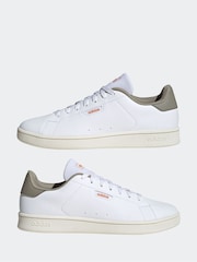adidas White Urban Court Trainers - Image 5 of 9