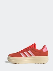 adidas Red VL Court Bold Trainers - Image 2 of 9