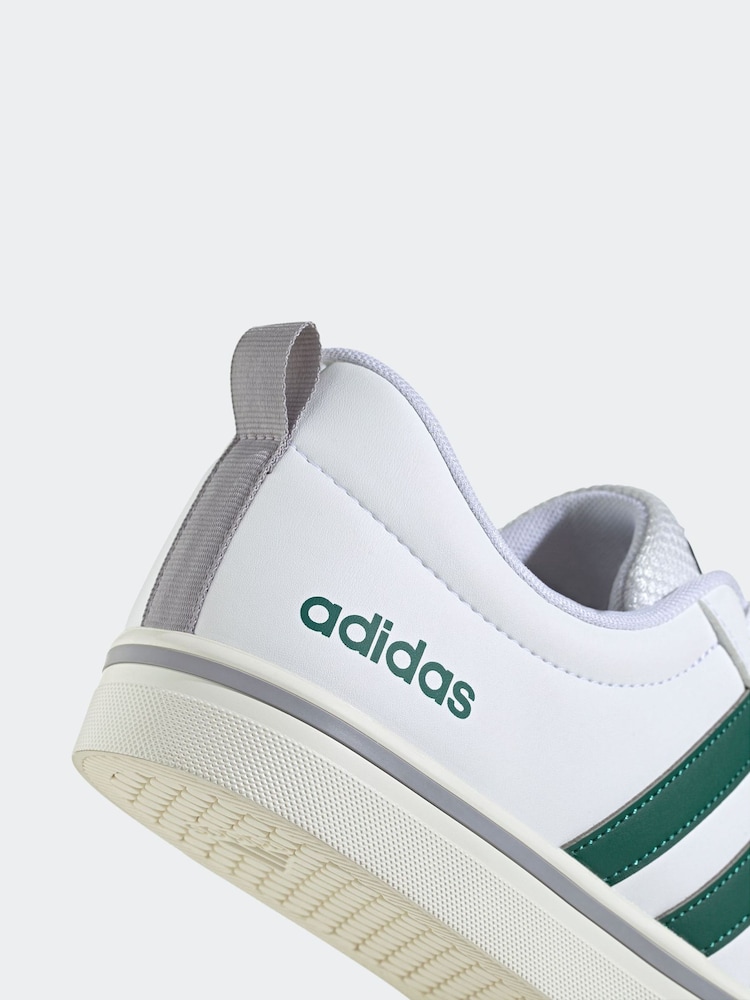 adidas White VS Pace Trainers - Image 6 of 9