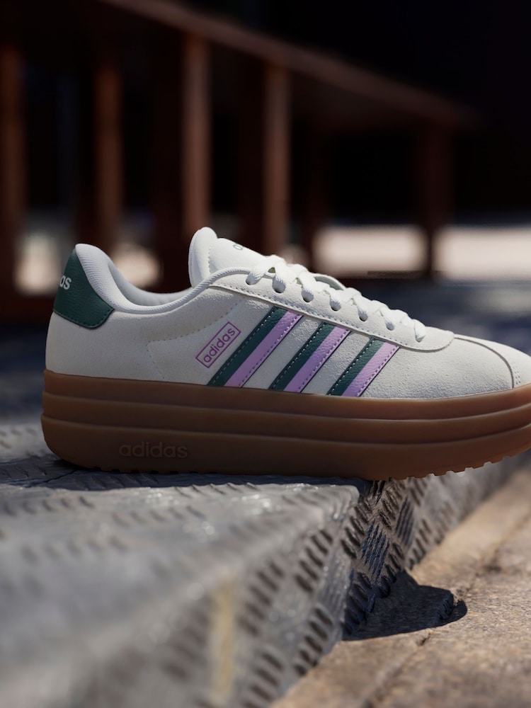 adidas White VL Court Bold Trainers - Image 3 of 17