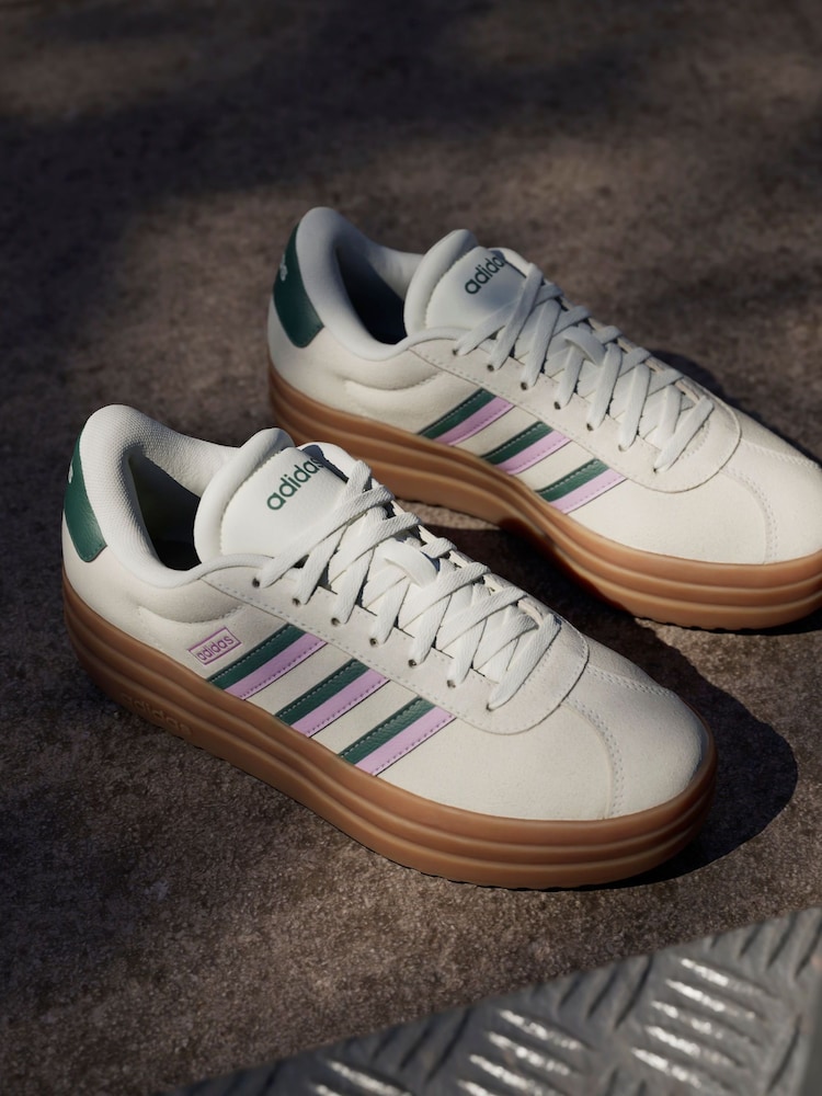 adidas White VL Court Bold Trainers - Image 5 of 17