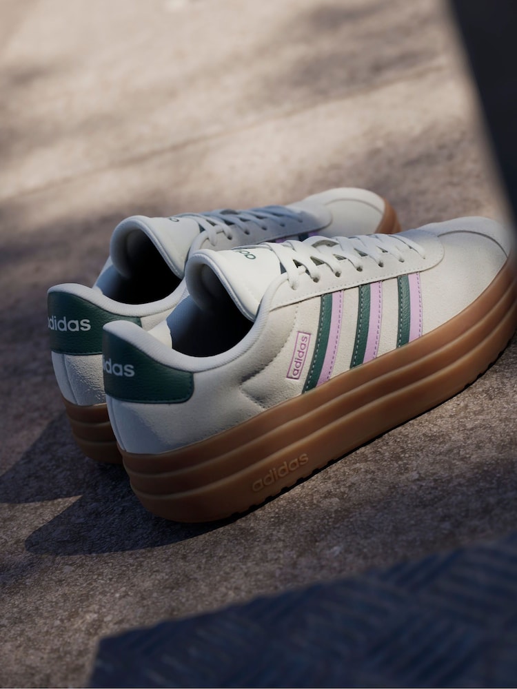 adidas White VL Court Bold Trainers - Image 6 of 17