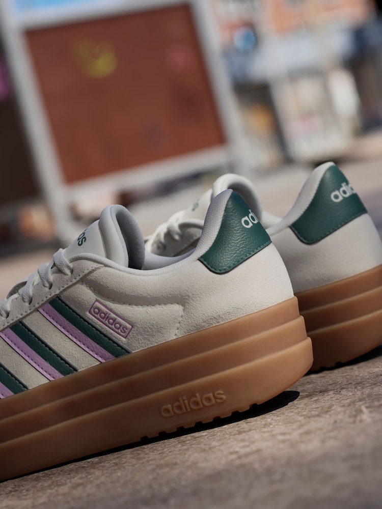 adidas White VL Court Bold Trainers - Image 9 of 17