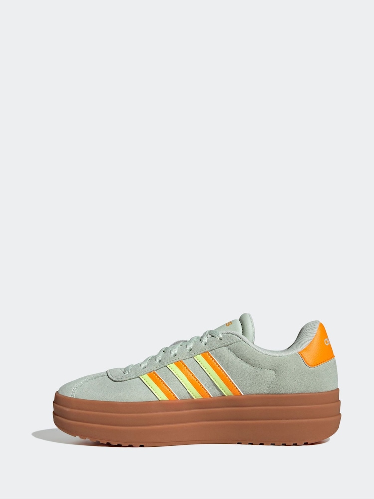 adidas Green/Brown VL Court Bold Trainers - Image 10 of 17