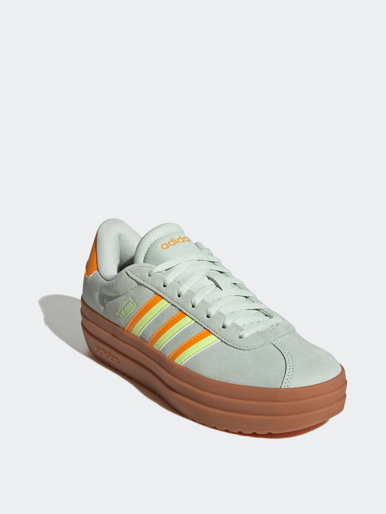 adidas Green/Brown VL Court Bold Trainers - Image 11 of 17