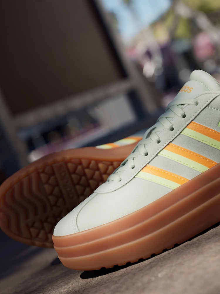adidas Green/Brown VL Court Bold Trainers - Image 2 of 17 adidas Green/Brown VL Court Bold Trainers - Image 2 of 17