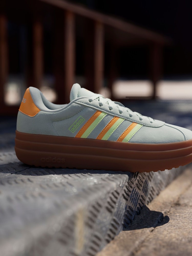 adidas Green/Brown VL Court Bold Trainers - Image 3 of 17