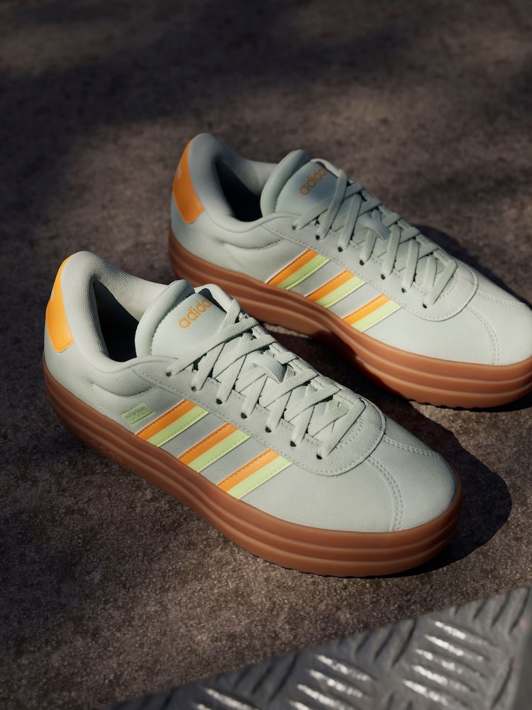 adidas Green/Brown VL Court Bold Trainers - Image 5 of 17